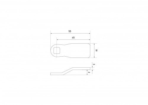Ригель с изгибом LD (2х45)