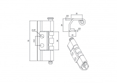 Петля потайная RZP 346