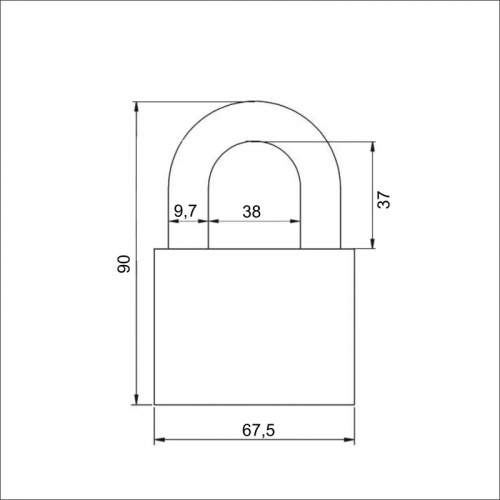 Замок навесной RZN12 (90*67.5)
