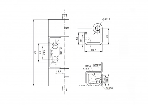 Петля потайная RZP 995