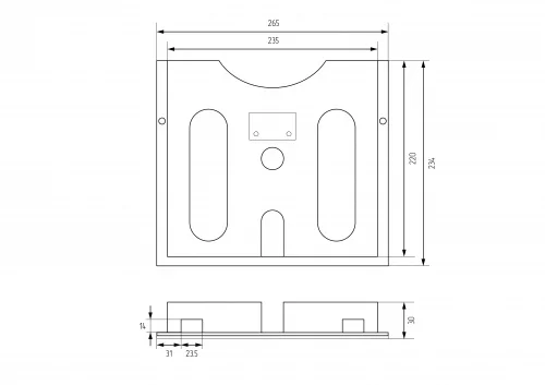 Карман для документов пластик ABS (235*262 мм) 