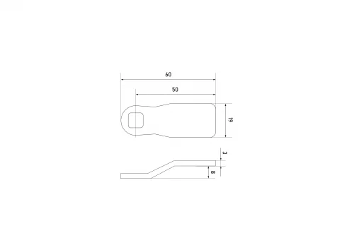 Ригель с изгибом LD (8х50)